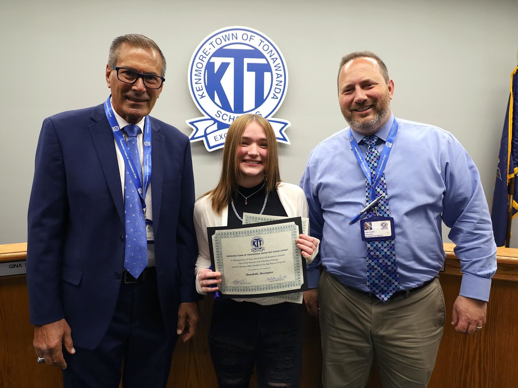 Annabelle Barrington, Kenmore Junior/Senior High School Student